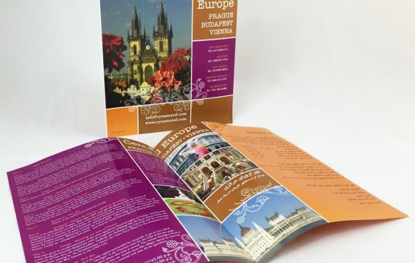cyrus travel central europe brochure design